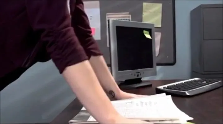 Redhead secretary makeout dirty talk